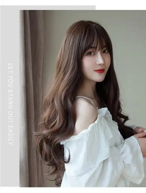 唐妮大波浪假发女全头套式女式长发自然全头长卷发假头套青木亚麻灰