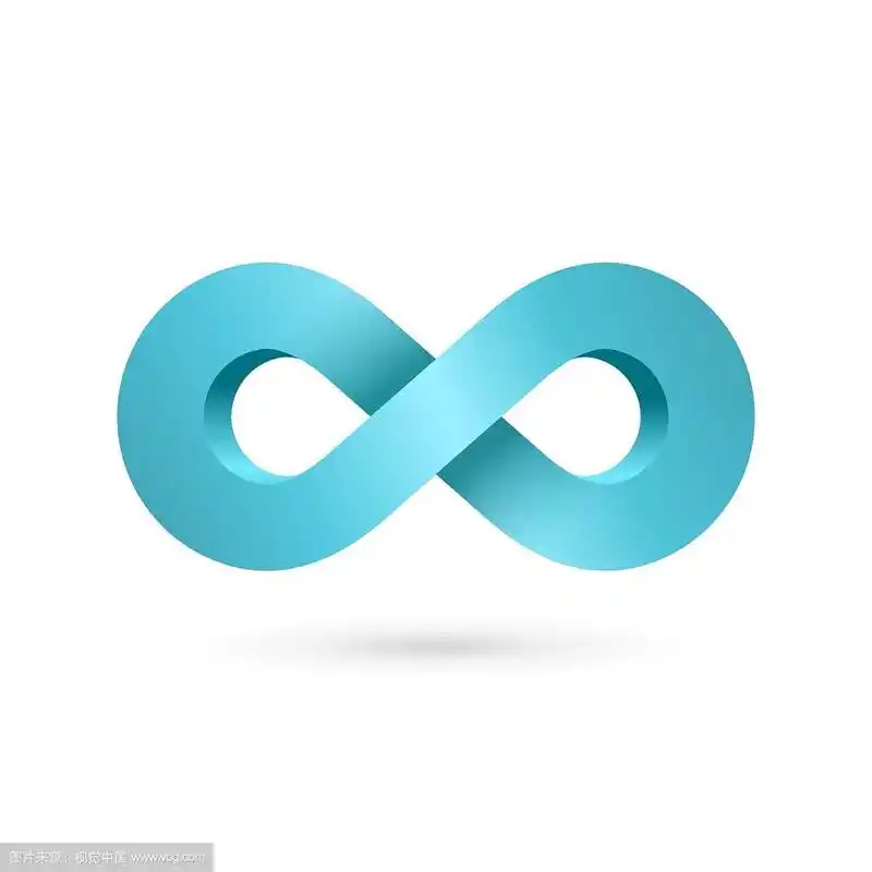 无限循环标志logo图标设计模板