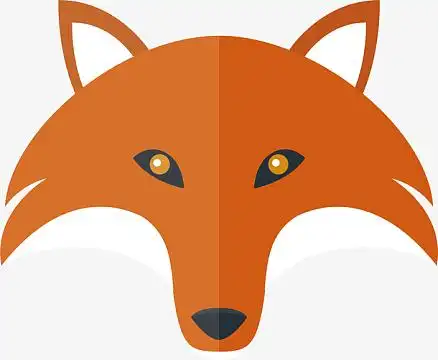 手绘卡通动物狐狸头像设计素材