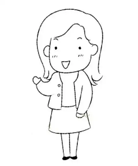 家庭人物的表现 妈妈图片简笔画-学笔画