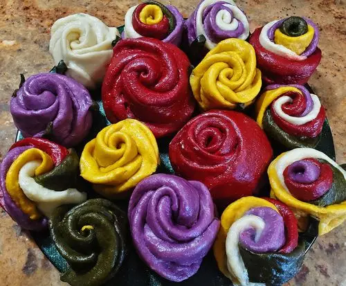 五彩斑斓的花样馒头