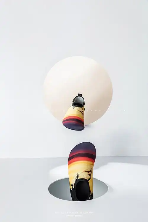 浮潜鞋摄影 运动鞋运动器材类创意拍摄电商产品摄影