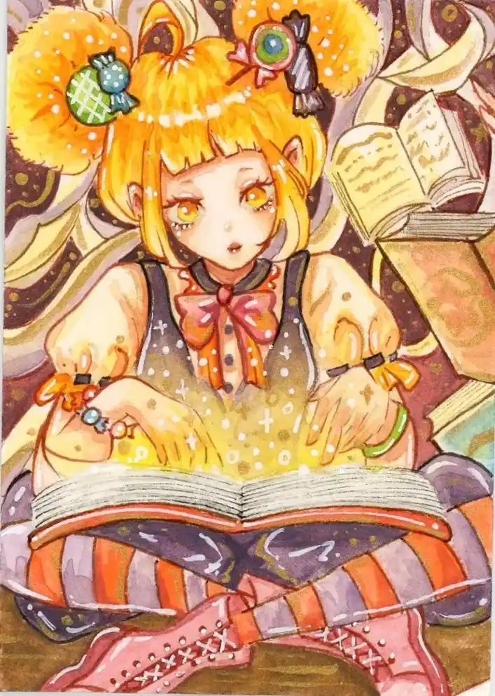 女巫集会系列.画师:花豆子#插画 #原创 #画师推荐 #手绘 - 抖音