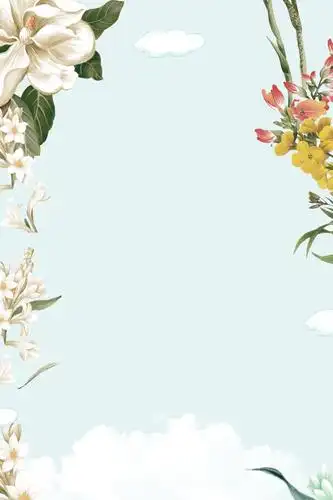 当前素材:文艺清新鲜花海报背景