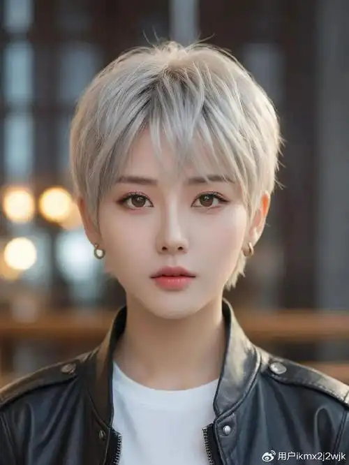 女生帅气短发通常设计得干净利落,线条流畅,给人一种清爽,利落的感觉.