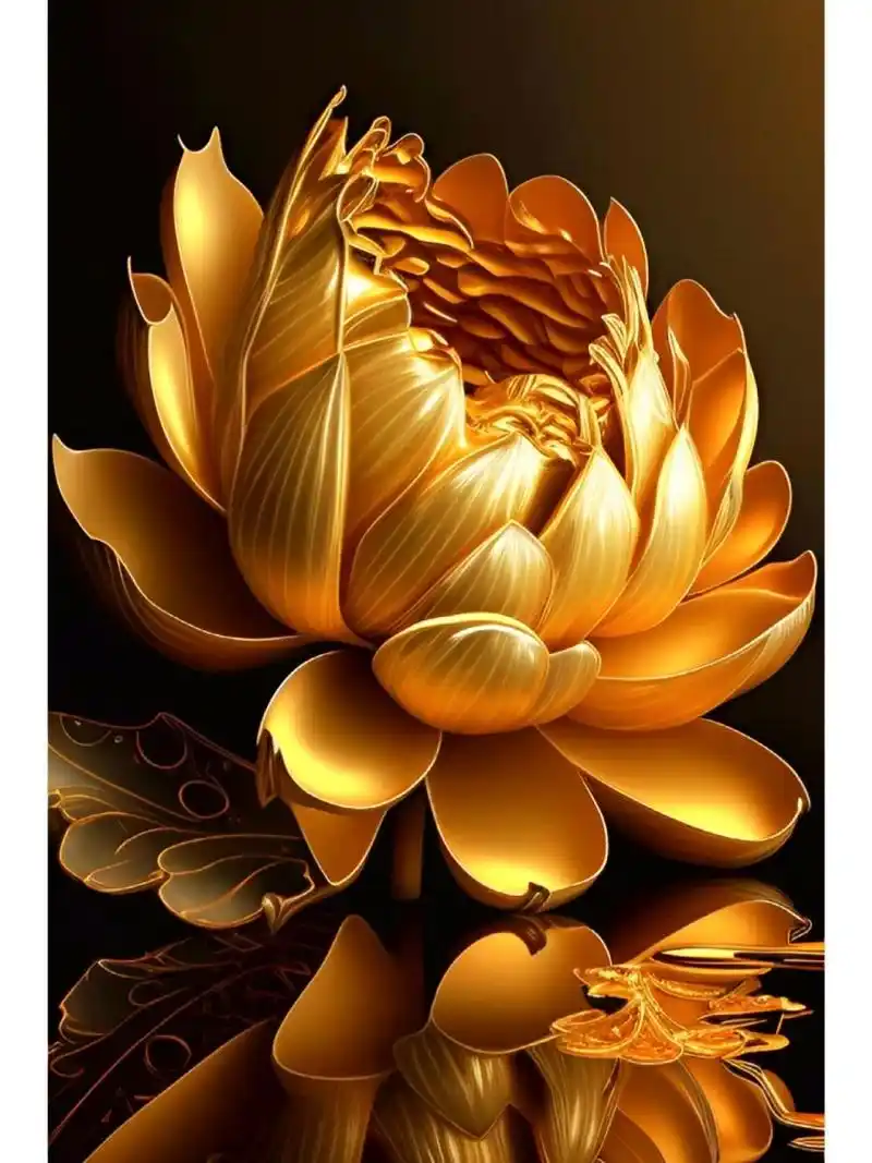 莲花 金色莲花,好运连连!