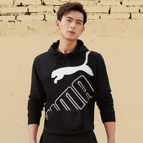 puma彪马卫衣男2021冬季新款休闲运动服李现同款外套黑色套头衫潮