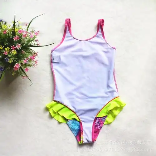 儿童泳装 外贸连体女童泳衣 三角冰雪奇缘frozen 卡通图案热卖