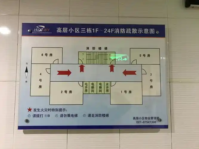 这里也新添了一幅疏散示意图!