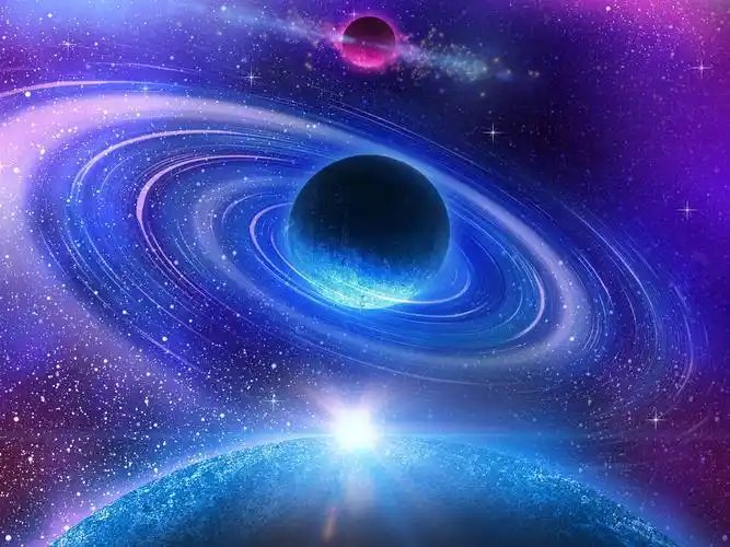 美丽的宇宙,蓝色的星球 壁纸