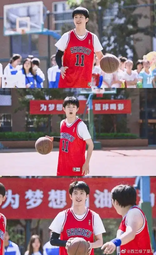 刘昊然晒工作间隙打篮球随拍##刘昊然晒打篮球照梦回余淮