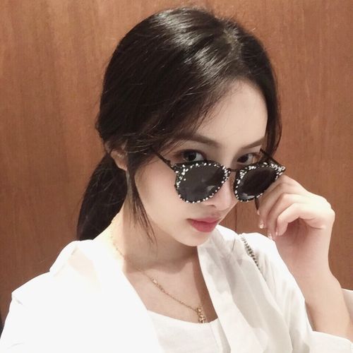 日本购新款个性小脸圆框女太阳眼镜圆脸近视墨镜女潮韩国复古2017_7折