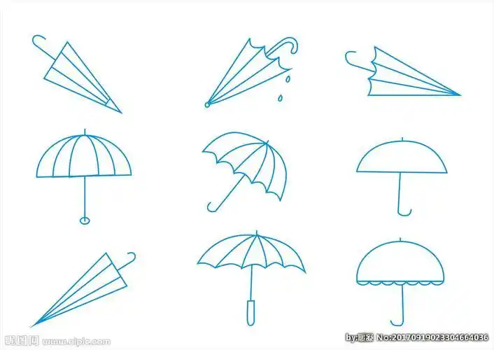 小雨伞简笔画3