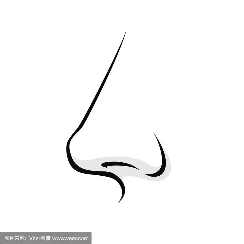 人鼻子简单风格矢量插图