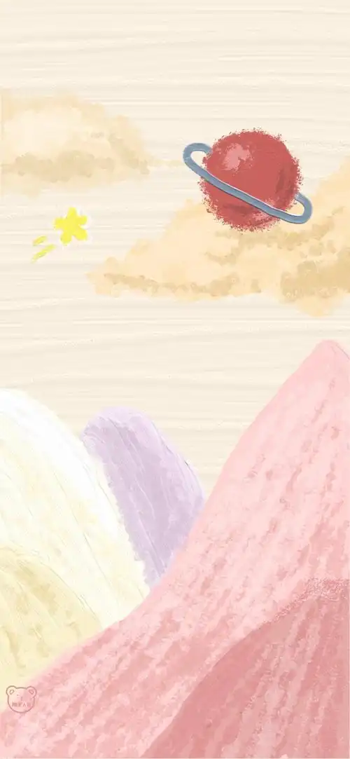 渐变纯色/手绘壁纸/聊天背景/小清新ins/油画插画/锁屏壁纸/可爱套图