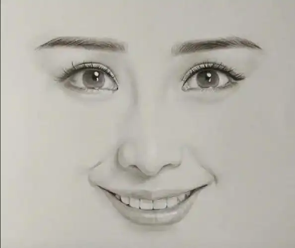 女星五官素描,迪丽热巴好找,刘亦菲杨幂易认,最后这位认不