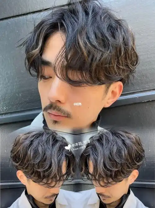 男士纹理四六分 浅浅烫一下