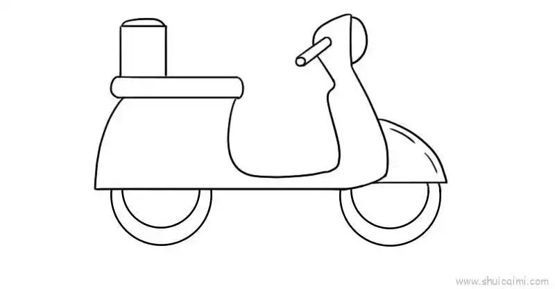 摩托车教程儿童画怎么画 摩托车教程简笔画图片