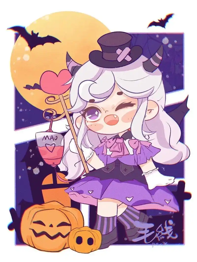 万圣节分镜插画q版吸血鬼伯爵来喽～  万圣节快到喽～你的节日插画画