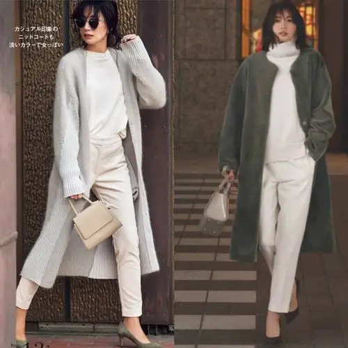 一条白色裤子让秋冬穿搭变轻盈