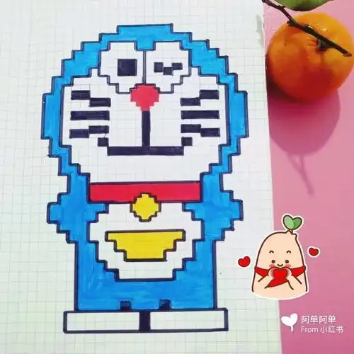 可爱网格图简单简笔画 简笔画图片大全-普车都