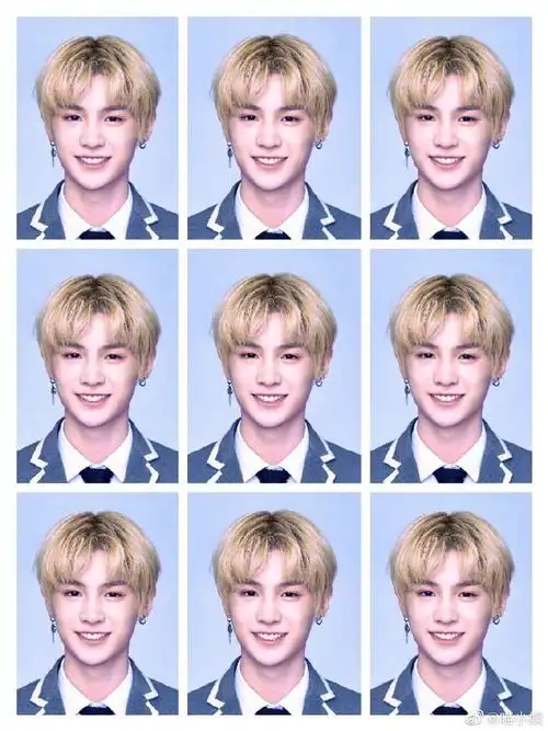 黄明昊饭制证件照小合集,每一张都值得收藏的精品大帅哥#黄明昊