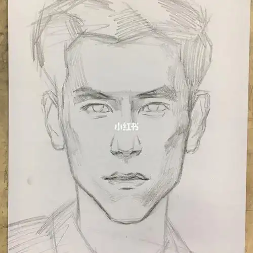 素描肖像步骤图