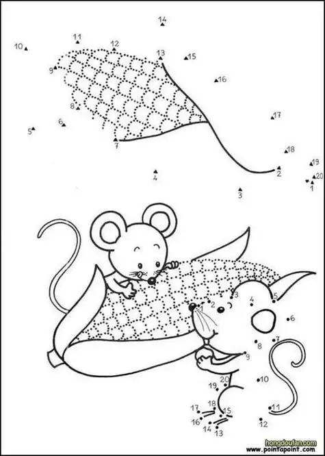 点连线简笔画虚线数字