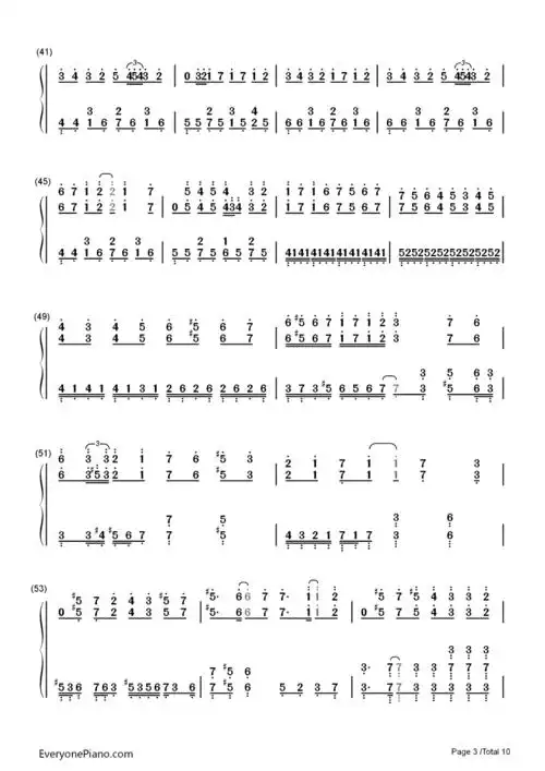 亡灵钢琴-长腿叔叔双手简谱预览3