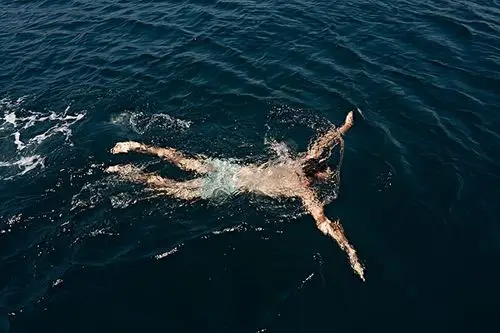 男人,游泳,海中