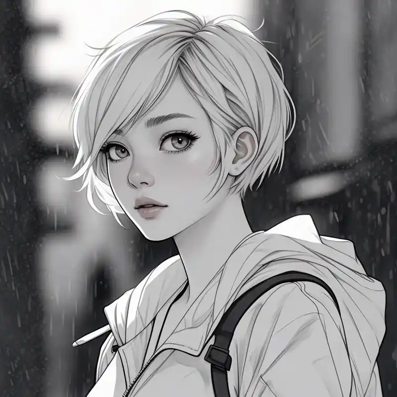 高冷御姐霸气短发女生头像99