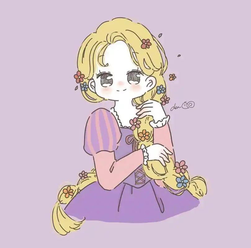 q版迪士尼公主,小圆脸尽显幼齿感!乐佩满头是鲜花,少女心泛滥