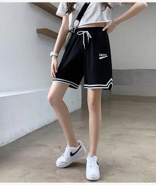 中学生中考体育短裤女生体考运动裤运动短裤女生初中高中学生拉链腰