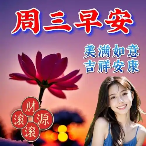 周三早上好最新版漂亮星期三早安祝福语表情图片大全问候语段句子