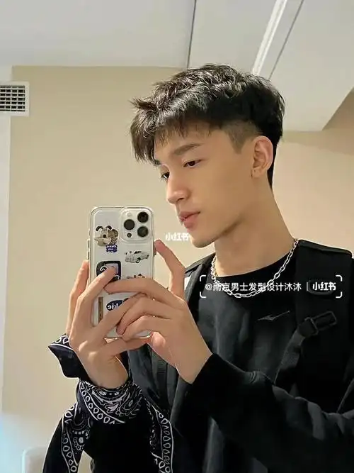 自然微分短碎盖男士清爽发型