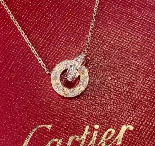 卡地亚双环扣项链