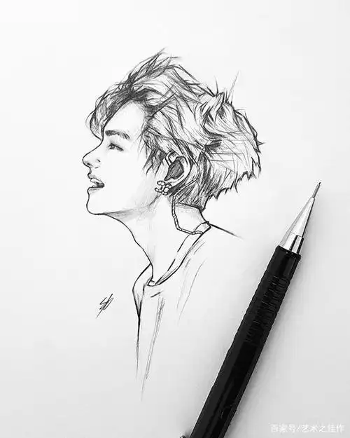帅气的人物速写,真的好喜欢