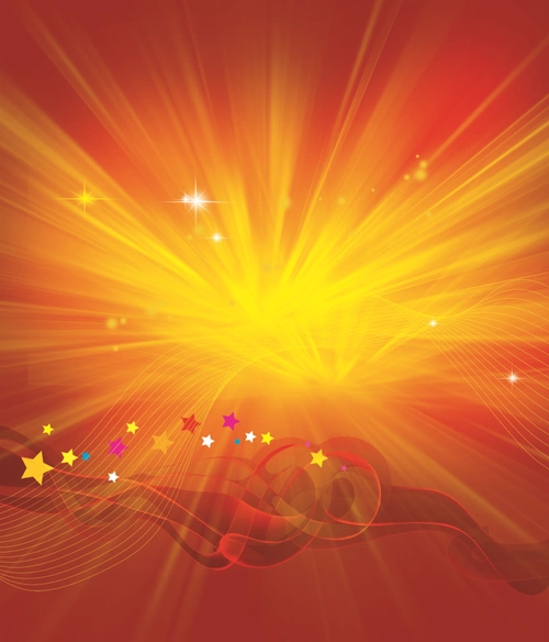 黄色放射光背景