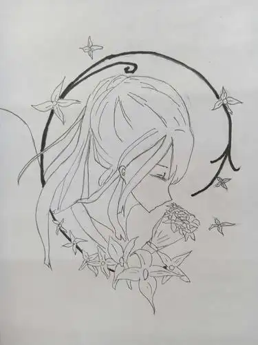 高碑店二中七年级美术课堂——花卉装饰画