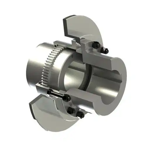 泵轴端表架上的百分表测量齿式联轴器的径向位移量,电机