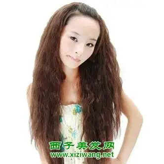 隐形玉米须烫发发型图片 另类美感女生最爱_烫发_西子美发网