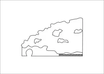 中国广西桂林象鼻山黑白色矢量插画