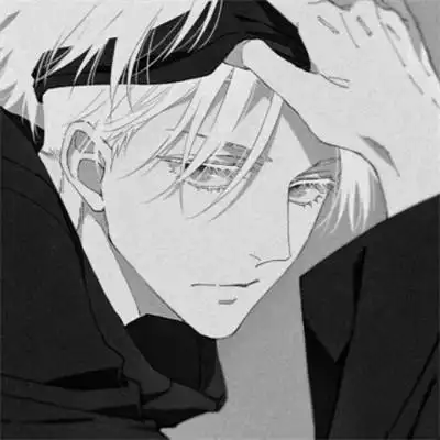 动漫帅哥头像黑白图片