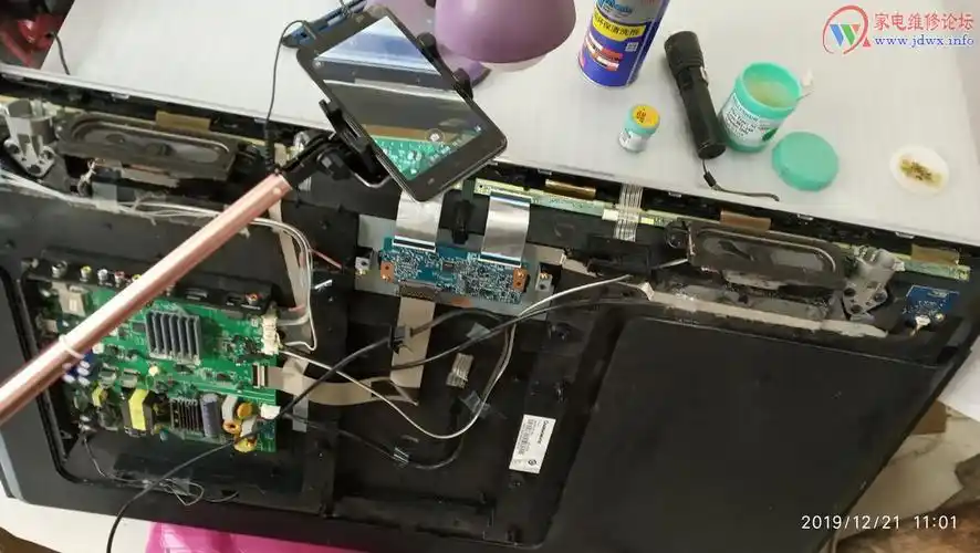 液晶边条板软排线烙铁代替压屏机搞定详解-液晶电视