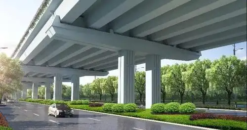 嘉兴市区快速路环线高架桥梁造型雏形初现