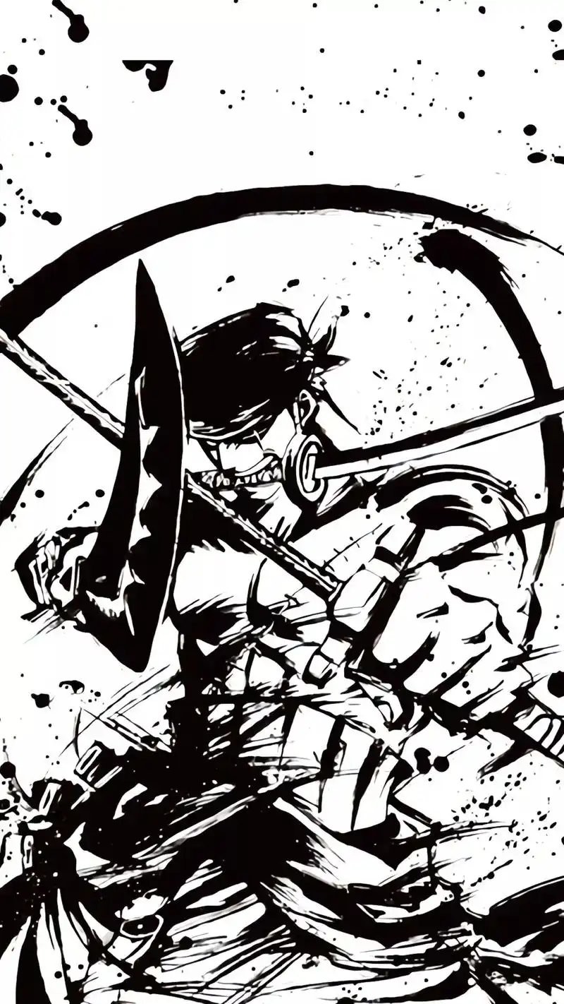 水墨主题海贼王高清壁纸,亮爆你的手机屏幕