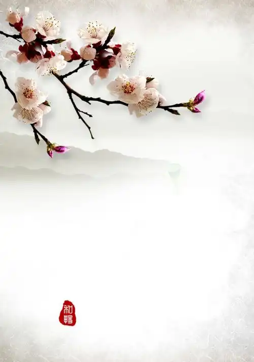 素雅和善为本居善地梅花渲染背景素材