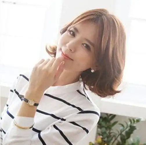 中分短发烫发韩范图片全是韩国小姐姐大爱款