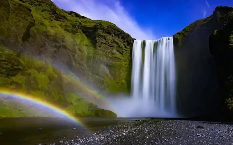 绝美的瀑布壮观美景,高清壁纸,风景图片-回车桌面