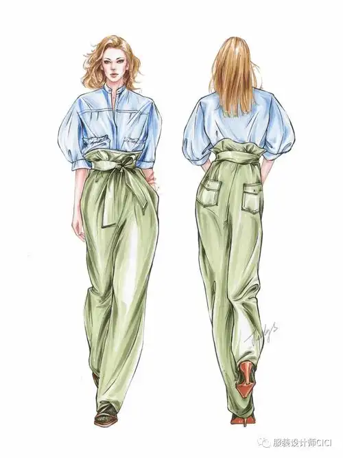 服装效果图 | 秀场正反面时装效果图分享_趋势_图片_春夏